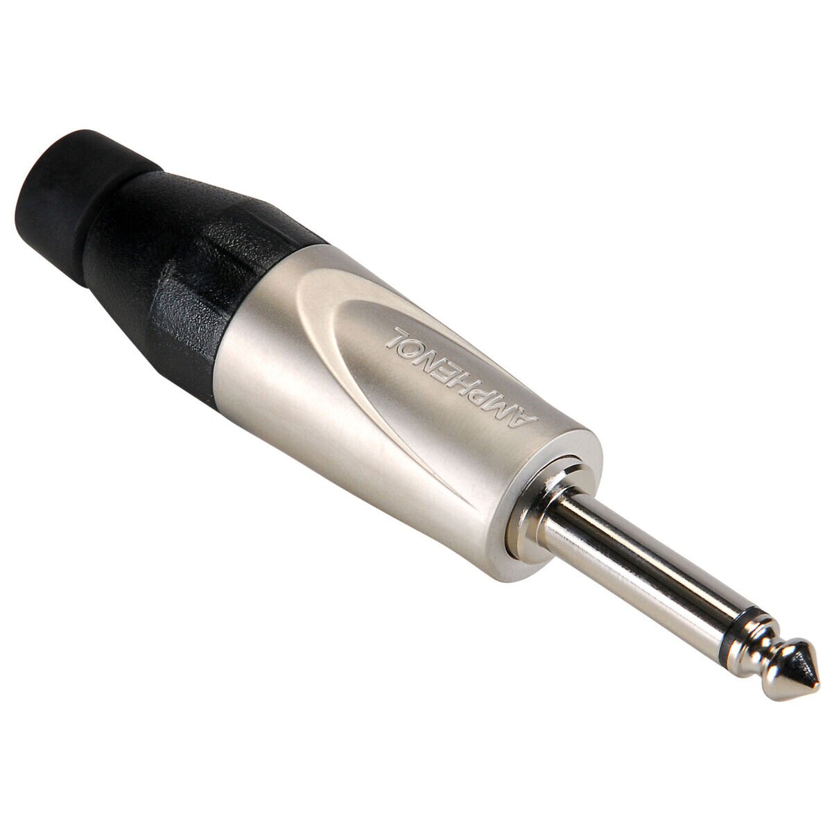 Amphenol JM2P 1/4" Mono Jumbo Phone Plug Connector Satin Nickel